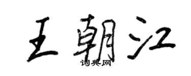 王正良王朝江行書個性簽名怎么寫