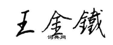 王正良王金鐵行書個性簽名怎么寫