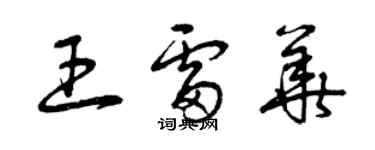 曾慶福王雷華草書個性簽名怎么寫