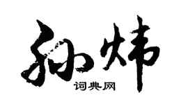 胡問遂孫煒行書個性簽名怎么寫