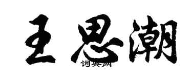 胡問遂王思潮行書個性簽名怎么寫