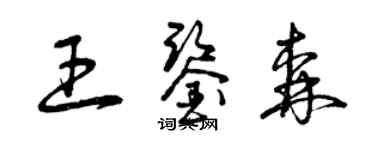 曾慶福王鑑森草書個性簽名怎么寫