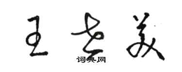 駱恆光王世美草書個性簽名怎么寫