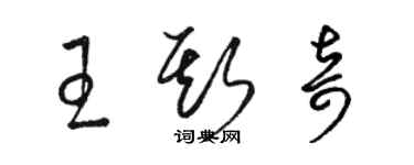 駱恆光王斯奇草書個性簽名怎么寫