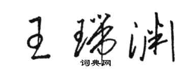 駱恆光王瑞淵草書個性簽名怎么寫