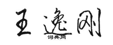 駱恆光王逸剛行書個性簽名怎么寫