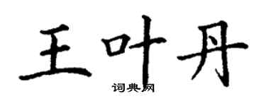 丁謙王葉丹楷書個性簽名怎么寫