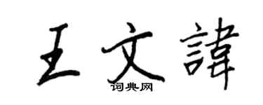王正良王文諱行書個性簽名怎么寫