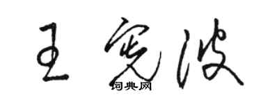 駱恆光王憲波草書個性簽名怎么寫