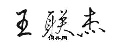 駱恆光王聯傑行書個性簽名怎么寫