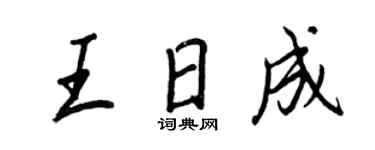 王正良王日成行書個性簽名怎么寫