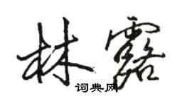 駱恆光林露行書個性簽名怎么寫