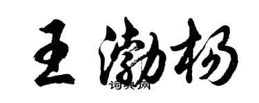 胡問遂王渤楊行書個性簽名怎么寫