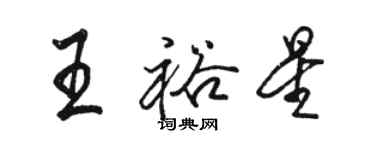 駱恆光王裕星行書個性簽名怎么寫