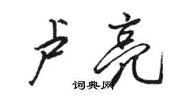 駱恆光盧亮行書個性簽名怎么寫