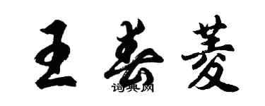 胡問遂王春菱行書個性簽名怎么寫