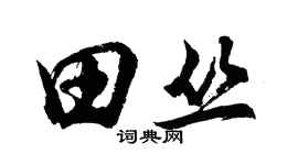 胡問遂田叢行書個性簽名怎么寫