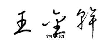 梁錦英王金乾草書個性簽名怎么寫