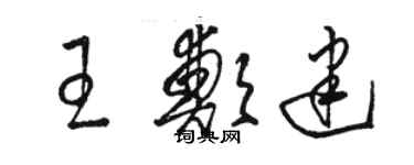 駱恆光王鄭建草書個性簽名怎么寫