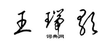 梁錦英王瑞歌草書個性簽名怎么寫