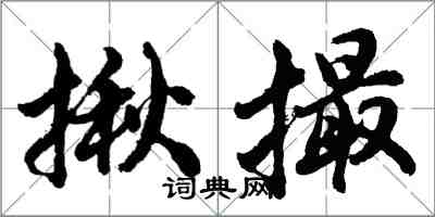 胡問遂揪撮行書怎么寫