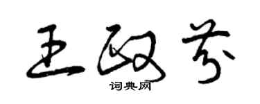 曾慶福王政芬草書個性簽名怎么寫