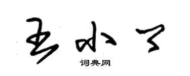 朱錫榮王小卿草書個性簽名怎么寫