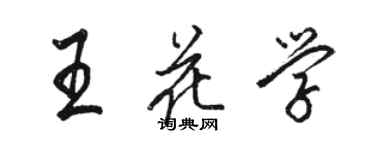 駱恆光王花學行書個性簽名怎么寫