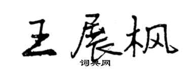 曾慶福王展楓行書個性簽名怎么寫