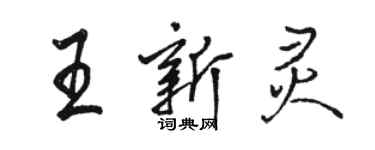 駱恆光王新靈行書個性簽名怎么寫