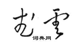 駱恆光武雲草書個性簽名怎么寫