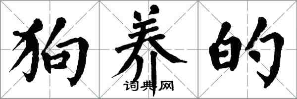 翁闓運狗養的楷書怎么寫