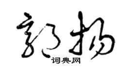 曾慶福郭揚草書個性簽名怎么寫