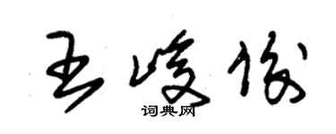 朱錫榮王峻俊草書個性簽名怎么寫