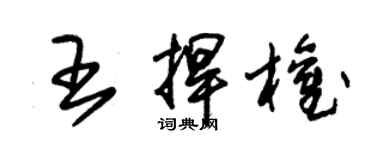 朱錫榮王捍權草書個性簽名怎么寫