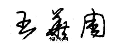 朱錫榮王華周草書個性簽名怎么寫