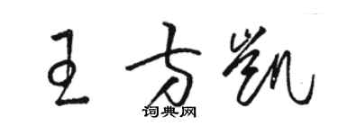 駱恆光王方凱草書個性簽名怎么寫