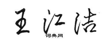 駱恆光王江潔行書個性簽名怎么寫