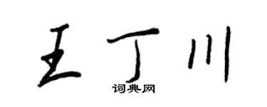 王正良王丁川行書個性簽名怎么寫