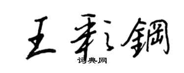 王正良王彩鋼行書個性簽名怎么寫