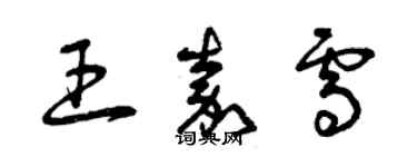 曾慶福王嘉雪草書個性簽名怎么寫