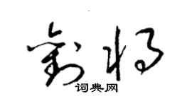 梁錦英劉將草書個性簽名怎么寫