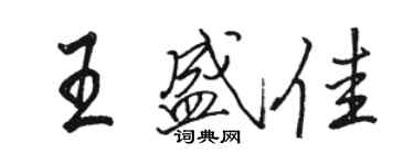 駱恆光王盛佳行書個性簽名怎么寫