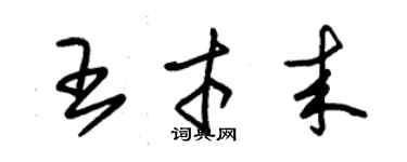 朱錫榮王才來草書個性簽名怎么寫