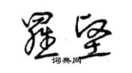 曾慶福羅堅草書個性簽名怎么寫