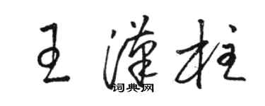 駱恆光王漢柱草書個性簽名怎么寫