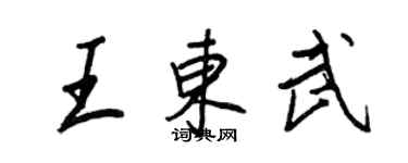 王正良王東武行書個性簽名怎么寫