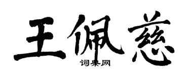 翁闓運王佩慈楷書個性簽名怎么寫