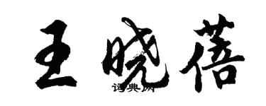 胡問遂王曉蓓行書個性簽名怎么寫