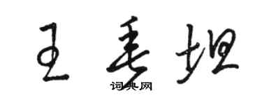 駱恆光王垂坦草書個性簽名怎么寫